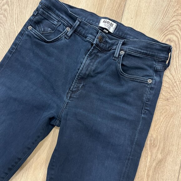 AGOLDE Sophie High Rise Skinny in Stage Dark Blue Denim Jeans 30 - Picture 4 of 7